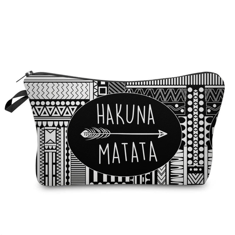 Portable Printed Cosmetic Organizer Bag for Women
