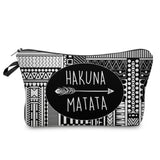 Portable Printed Cosmetic Organizer Bag for Women