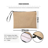 Linen Canvas Make Up Print Women Zipper Bag Cosmetic Bag