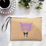 Linen Canvas Make Up Print Women Zipper Bag Cosmetic Bag