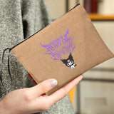 Linen Canvas Make Up Print Women Zipper Bag Cosmetic Bag