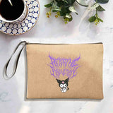 Linen Canvas Make Up Print Women Zipper Bag Cosmetic Bag