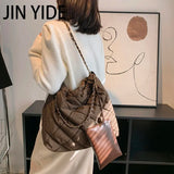 Lingge Chains Tote Bag Large Capacity Quilted Shoulder Bags
