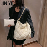 Lingge Chains Tote Bag Large Capacity Quilted Shoulder Bags