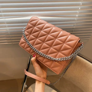 Lingge Chains Women Shoulder Bags Quilted Handbags Crossbody