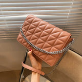 Lingge Chains Women Shoulder Bags Quilted Handbags Crossbody