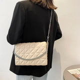 Lingge Chains Women Shoulder Bags Quilted Handbags Crossbody
