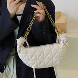 Linggn Metal Chain Shoulder Bags Women Winter Handbags Ladies Crossbody Bag