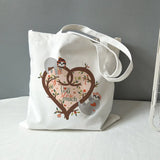 Sloth Print Canvas Tote Bag - Don't Hurry Be Happy