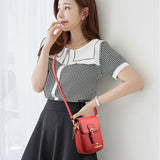 Lock Shoulder Bags Vertical Double-Layer Solid Ladies Messenger