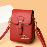 Lock Shoulder Bags Vertical Double-Layer Solid Ladies Messenger