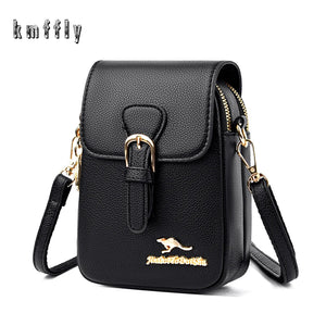 Lock Shoulder Bags Vertical Double-Layer Solid Ladies Messenger