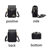 Lock Shoulder Bags Vertical Double-Layer Solid Ladies Messenger
