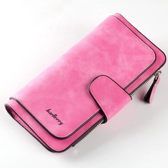 Long Women Wallet High PU Lady Purses Nubuck Leather Ladies Clutch Wallet