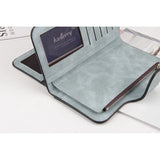 Long Women Wallet High PU Lady Purses Nubuck Leather Ladies Clutch Wallet