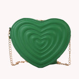 Love Heart Mini Shoulder Bags Leather Rhombic Purses Handbag for Women