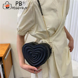 Love Hearts Mini Shoulder Bags for Women Leather Tote Crossbody Bags