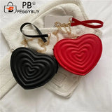 Love Hearts Mini Shoulder Bags for Women Leather Tote Crossbody Bags