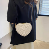 Love Hearts Mini Shoulder Bags for Women Leather Tote Crossbody Bags