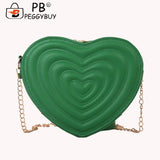 Love Hearts Mini Shoulder Bags for Women Leather Tote Crossbody Bags