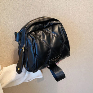 Lozenge Saddle Shoulder Bag Soft Leather Crossbody Winter Messenger Purse