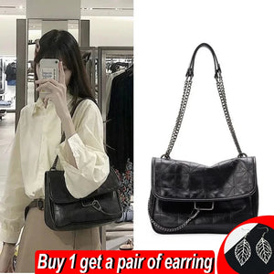 Lozenge Shoulder Bag Women Chains Armpit Bag Crossbody Solid Handbags