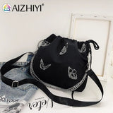 Luminous Butterfly Messenger Bag Chain Shoulder Pouch Nylon Crossbody Bag