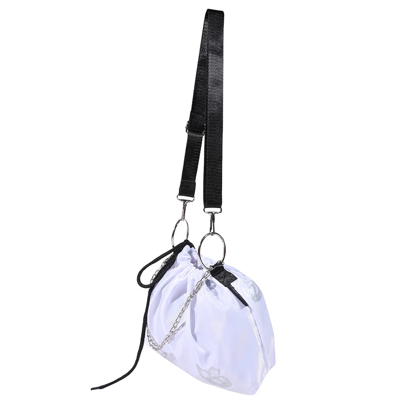 Luminous Butterfly Messenger Bag Women Drawstring Chain Shoulder Pouch