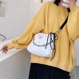 Luminous Butterfly Messenger Bag Women Drawstring Chain Shoulder Pouch