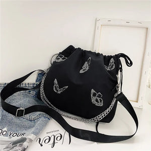 Luminous Butterfly Chain Shoulder Pouch