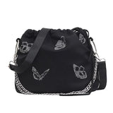 Luminous Butterfly Chain Shoulder Pouch
