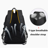 Luminous Laptop Backpack Boys School Bag Men Waterproof Travel Bagpack