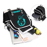 Luminous Laptop Backpack Boys School Bag Men Waterproof Travel Bagpack