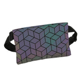 Holographic Fanny Pack Geometric Waist Pack Laser Chest Phone