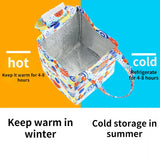 Insulated Lunch Bag Lovely Cat Multicolor Hand Pack Picnic Travel