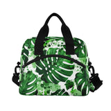 Tropical Palm Leaves Print Lunch Bag Multicolor