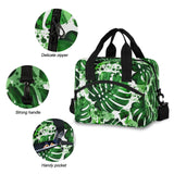 Tropical Palm Leaves Print Lunch Bag Multicolor