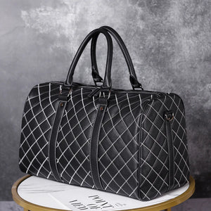 Men's Leather Travel Handbag Business Luggage Organizer Gym Bag