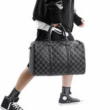 Men's Leather Travel Handbag Business Luggage Organizer Gym Bag