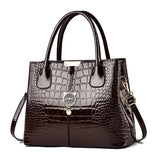 Stone Print Leather Handbag Large Capacity One-shoulder Crossbody Bag