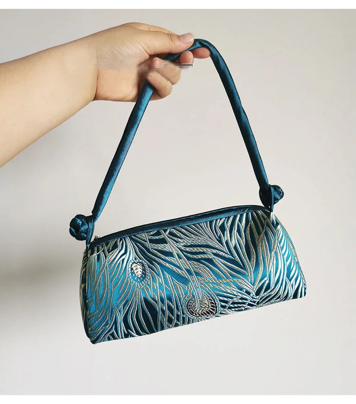 Chinese Style Silk Bag Women Handbag Japanese Hand Embroidery Totes Cheongsam