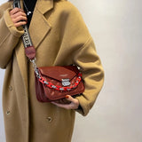 Leather Crossbody Bag Chain Shoulder Handbag for Women Casual