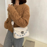 Leather Crossbody Bag Chain Shoulder Handbag for Women Casual