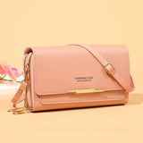 Women PU Leather Crossbody Messenger Bag Multifunction Clutch Purse
