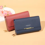 Women PU Leather Crossbody Messenger Bag Multifunction Clutch Purse
