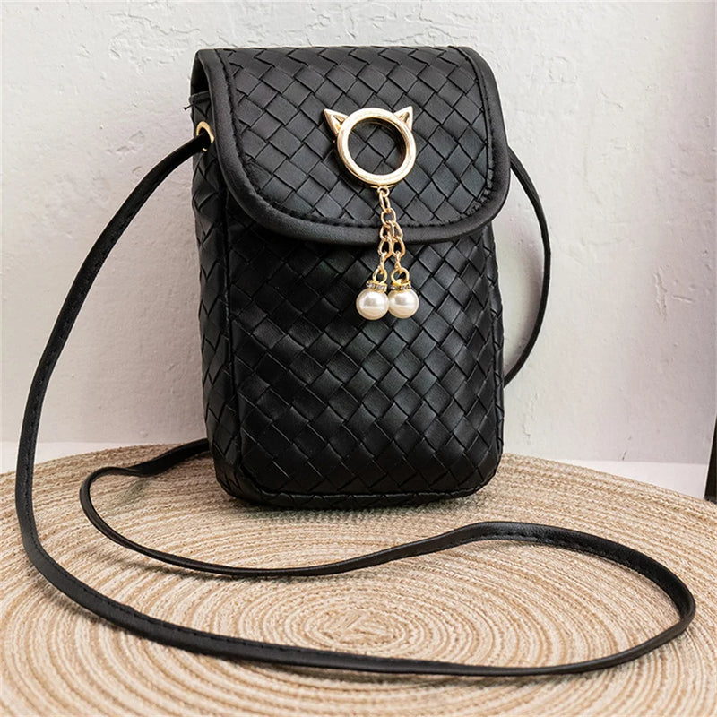 Small PU Leather Crossbody Bag for Women