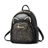 Women Soft Leather Backpack Double Zipper Shoulder Bags Outdoor Travel Totes