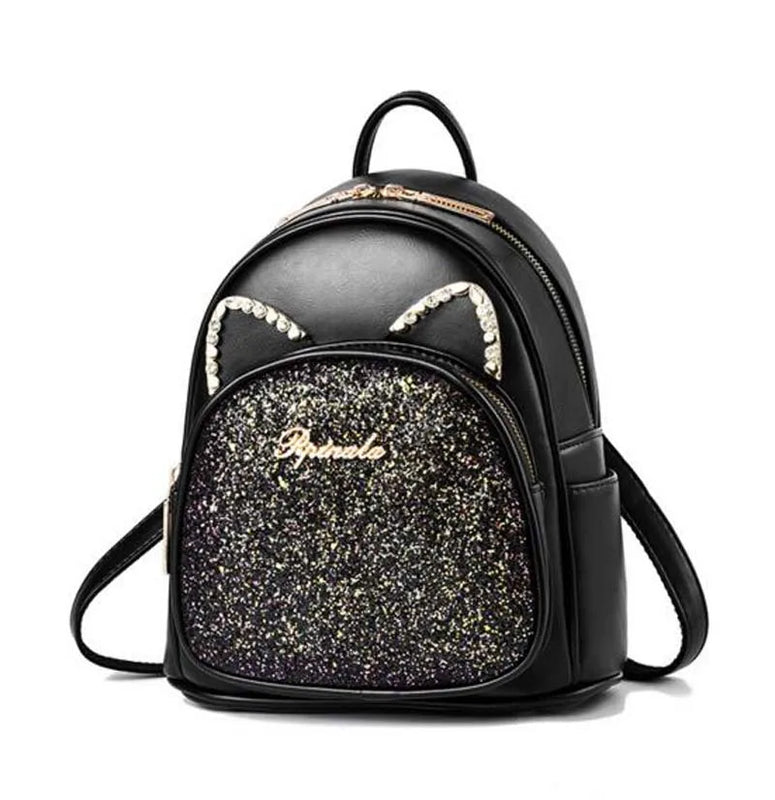 Women Soft Leather Backpack Double Zipper Shoulder Bags Outdoor Travel Totes