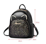 Women Soft Leather Backpack Double Zipper Shoulder Bag Small Outdoor Travel Tote