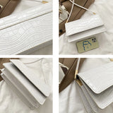 Stone Pattern Shoulder Bag Flap Ladies Hand Bags